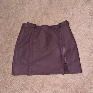 Free people purple leather skirt